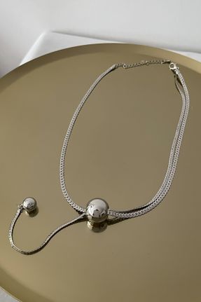 گردنبند جواهر سفید زنانه کد 776963714
