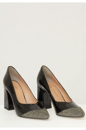 کفش پاشنه بلند کلاسیک مشکی زنانه چرم پاشنه ضخیم پاشنه متوسط ( 5 - 9 cm ) کد 736093601