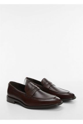 کفش لوفر قهوه ای مردانه پارچه نساجی پاشنه کوتاه ( 4 - 1 cm ) کد 777178907