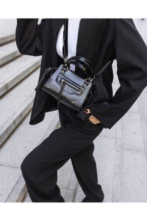 کیف دوشی مشکی زنانه چرم مصنوعی کد 777308627