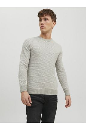 پلیور طوسی مردانه ساده Jack & Jones - کد 778186316