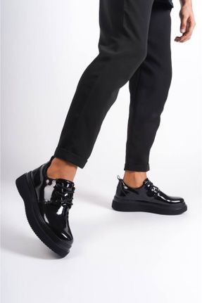 کفش کلاسیک مشکی مردانه چرم مصنوعی پاشنه کوتاه ( 4 - 1 cm ) پاشنه ساده کد 777627677