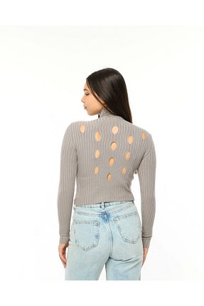 بلوز طوسی زنانه ساده UBBA - کد 777958490