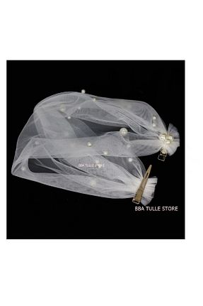 عقد و عروسی و حنابندان سفید BBA TULLE STORE - کد 777714328