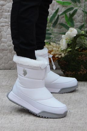 بوت / نیم بوت سفید زنانه چرم مصنوعی U.S. Polo Assn. - کد 778219579