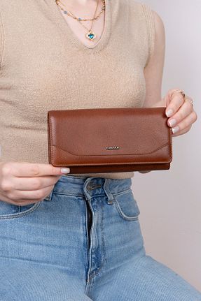 کیف پول قهوه ای زنانه ابعاد بزرگ Grande - کد 777628765
