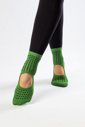 جوراب سبز زنانه پنبه ای Muse Of Socks - کد 778148389