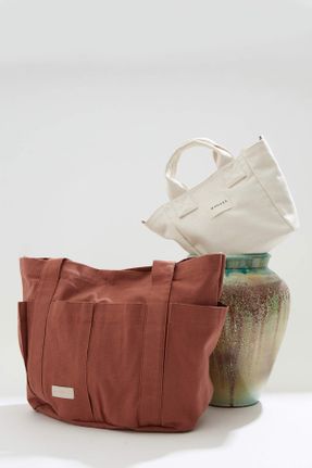 کیف دوشی قهوه ای زنانه پارچه نساجی کد 286919541