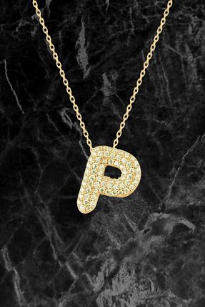 گردنبند نقره طلائی زنانه 925 عیار byess - کد 778042212
