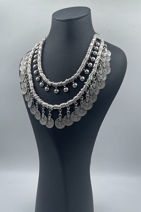 گردنبند جواهر قهوه ای زنانه روکش نقره Vesaire Accessories - کد 778089562