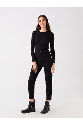 شلوار جین متالیک زنانه پاچه تنگ LC Waikiki - کد 778093790
