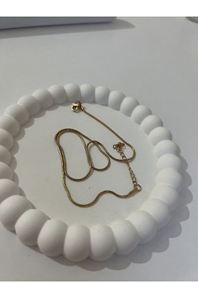 گردنبند استیل ( فولاد ) طلائی زنانه استیل (فولاد) Bellys Jewelry - کد 778197833