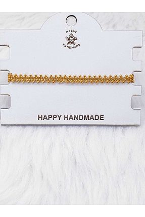 دستبند جواهر طلائی زنانه روکش طلا HAPPY HANDMADE - کد 778214390