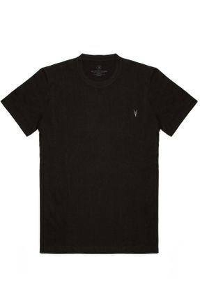 تی شرت مشکی مردانه یقه گرد رگولار 5