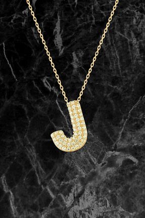گردنبند نقره طلائی زنانه 925 عیار byess - کد 778037171