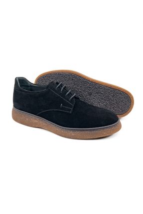 کفش کژوال مشکی مردانه چرم طبیعی پاشنه کوتاه ( 4 - 1 cm ) پاشنه ساده کد 777804398