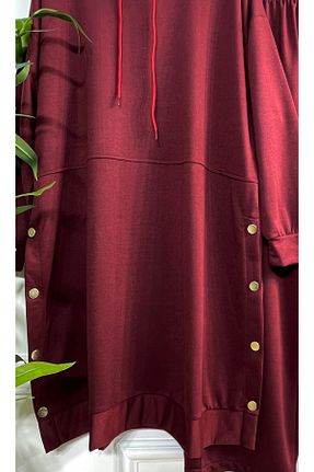 ست بالاتنه و پائین تنه سایز بزرگ زرشکی زنانه فاق نرمال Aşkı Endam - کد 777807718