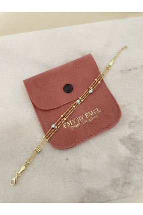 دستبند نقره زرد زنانه 925 عیار emy by emel luxury silver jewelry - کد 777723044
