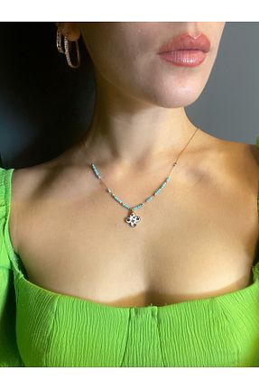 گردنبند استیل ( فولاد ) طلائی زنانه استیل ضد زنگ Vamos Jewelry - کد 778088078