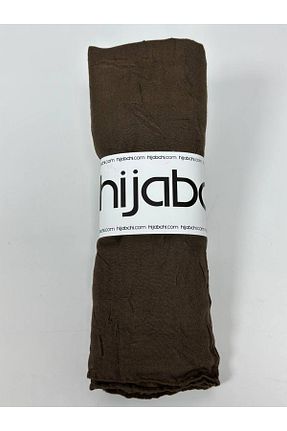 شال قهوه ای زنانه پنبه پلی استر hijabchi - کد 778142671