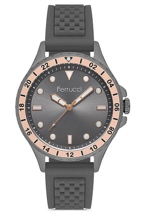 ساعت مچی طوسی زنانه 38 میلی متر Ferrucci - کد 778170406