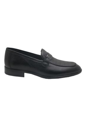 کفش کلاسیک مشکی مردانه چرم طبیعی پاشنه کوتاه ( 4 - 1 cm ) پاشنه ضخیم کد 778202961