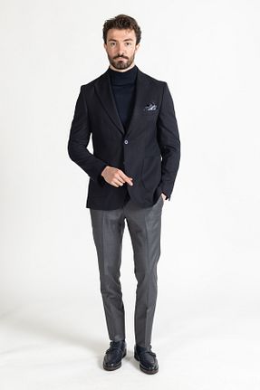 کت سرمه ای مردانه Blazer AEK FIORE - کد 778472165