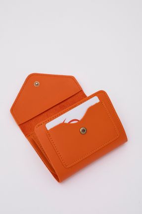 کیف پول نارنجی زنانه سایز کوچک چرم مصنوعی کد 773614297