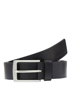 کمربند مشکی مردانه چرم خالص Jack & Jones - کد 778328975