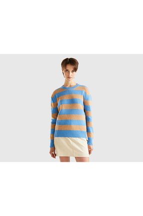 پلیور آبی زنانه ساده United Colors of Benetton - کد 778516974