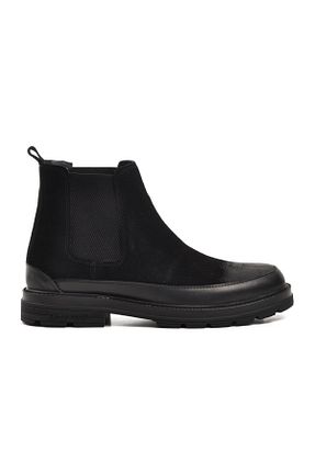 بوت / نیم بوت مشکی مردانه چرم خالص Pierre Cardin - کد 778891707