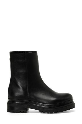 بوت / نیم بوت مشکی زنانه چرم خالص Nine West - کد 778367221