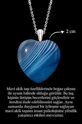 گردنبند جواهر آبی زنانه سنگ Tesbih Atölyesi - کد 694330147