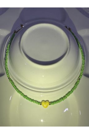 گردنبند جواهر سبز زنانه سنگی کد 778560817