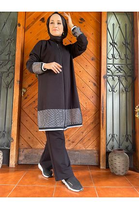 ست گرمکن حجاب مشکی زنانه رگولار AYSUN AYDEMİR - کد 778650977