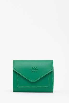 کیف پول سبز زنانه چرم مصنوعی سایز کوچک کد 773855238