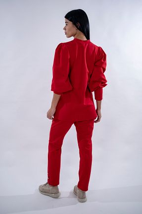 ست بالاتنه و پائین تنه قرمز زنانه تریکو Esra Semiz - کد 778872919