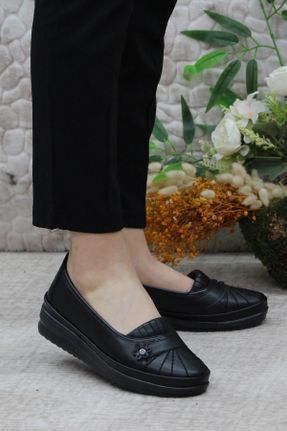 کفش کلاسیک مشکی زنانه چرم مصنوعی پاشنه کوتاه ( 4 - 1 cm ) پاشنه ساده کد 779180975