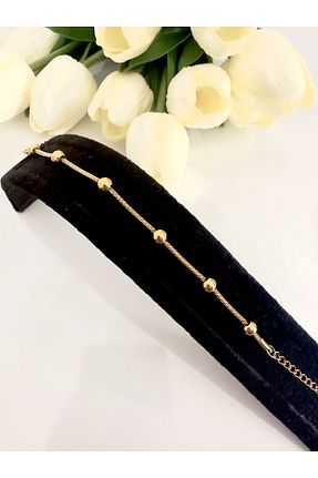 دستبند استیل (فولاد) طلائی زنانه استیل (فولاد) Gülşah bostan aksesuar - کد 779149483