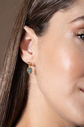 گوشواره نقره طلائی زنانه 925 عیار Takıdepo - کد 779459596