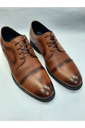 کفش کلاسیک قهوه ای مردانه چرم خالص Adel - کد 779498628
