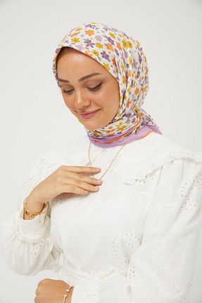 روسری بژ پنبه ای meysen - کد 779490552