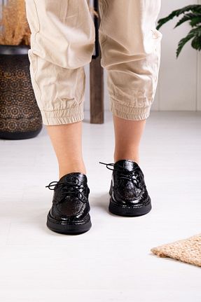 کفش کژوال مشکی زنانه چرم خالص Mammamia - کد 779590202