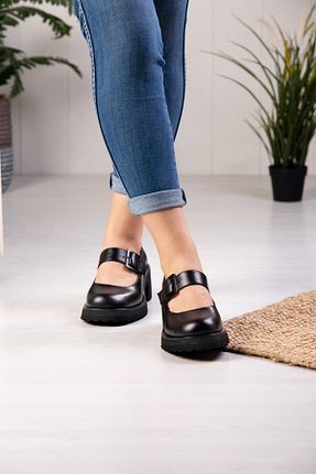 کفش کژوال مشکی زنانه چرم خالص ALBİNİ - کد 779588852
