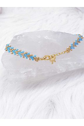 دستبند جواهر آبی زنانه منجق HAPPY HANDMADE - کد 779648303