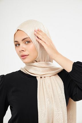 شال بژ زنانه پلی استر کد 779004189