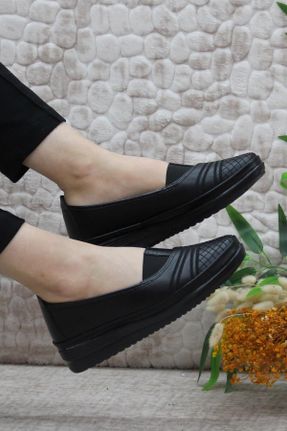 کفش کلاسیک مشکی زنانه چرم مصنوعی پاشنه کوتاه ( 4 - 1 cm ) پاشنه ساده کد 779167029