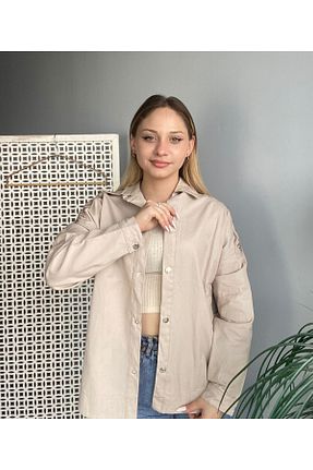 کت بژ زنانه Boyfriend Ateilerdijle - کد 779599109