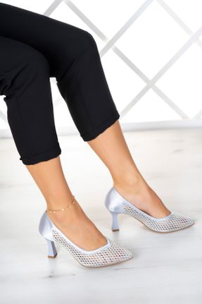 کفش مجلسی زنانه پارچه نساجی پاشنه نازک پاشنه متوسط ( 5 - 9 cm ) کد 779505752
