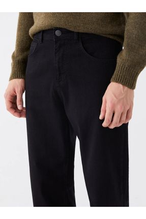 شلوار جین مشکی مردانه پاچه تنگ استاندارد کد 779510057